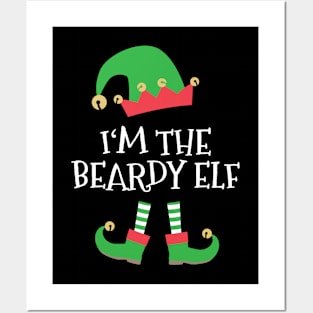 Beardy Elf costume beard Lover Christmas Men Gift Posters and Art